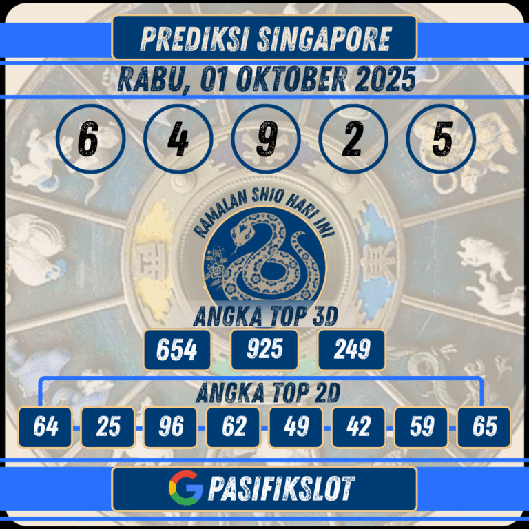Prediksi Singaporepools 01 Oktober 2025