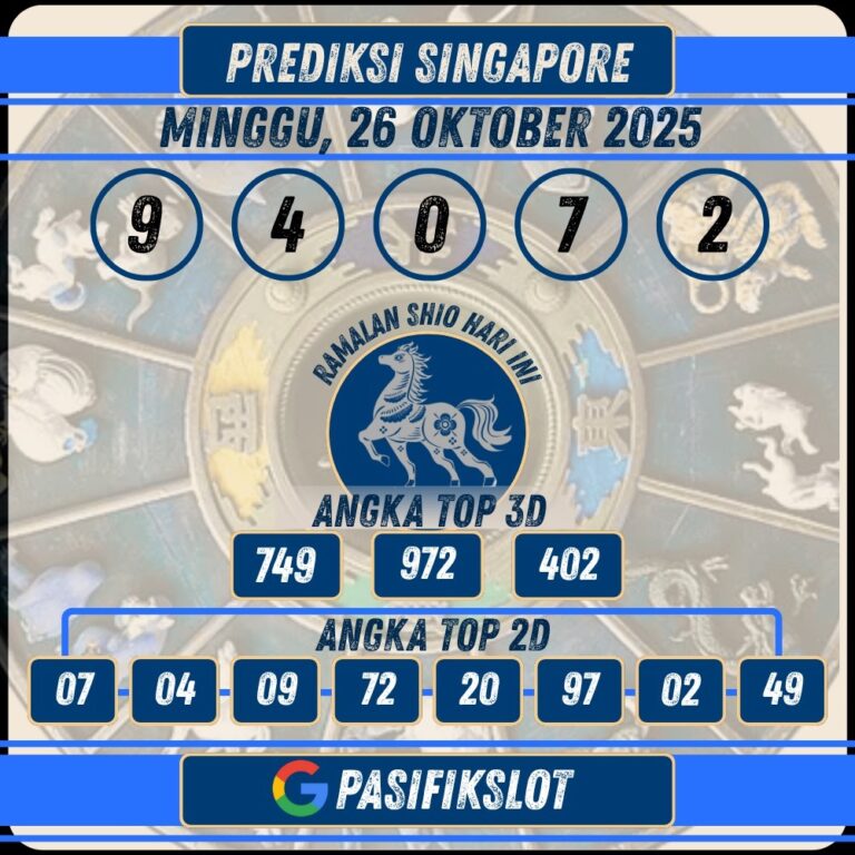 Prediksi Singaporepools 26 Oktober 2025