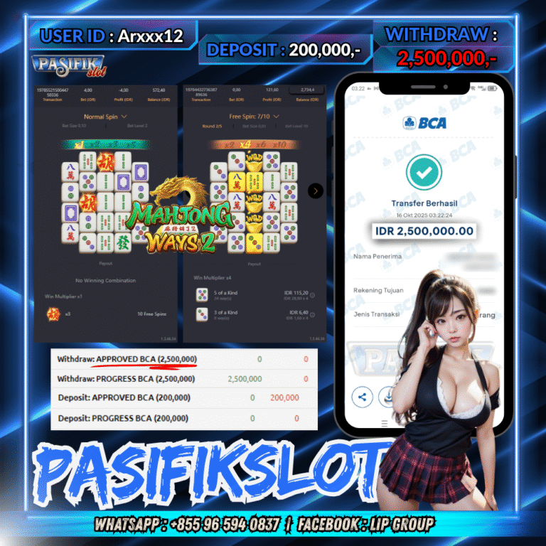 PASIFIKSLOT JACKPOT MAHJONG WAYS 2 Rp.2,500,000,- LUNAS!
