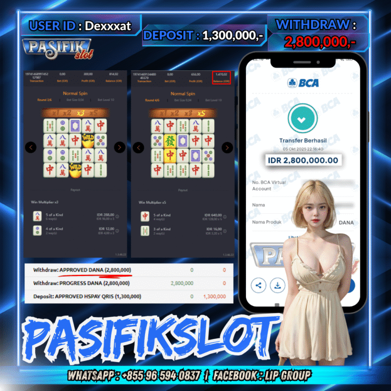 PASIFIKSLOT JACKPOT MAHJONG WAYS  Rp.2,800,000,- LUNAS!