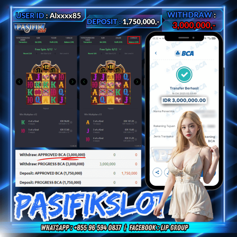PASIFIKSLOT JACKPOT WILD BANDITO Rp.3,000,000,- LUNAS!