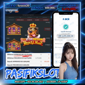 PASIFIKSLOT JACKPOT THE DOG HOUSE – ROYAL HUNT Rp.2,472,000,- LUNAS!
