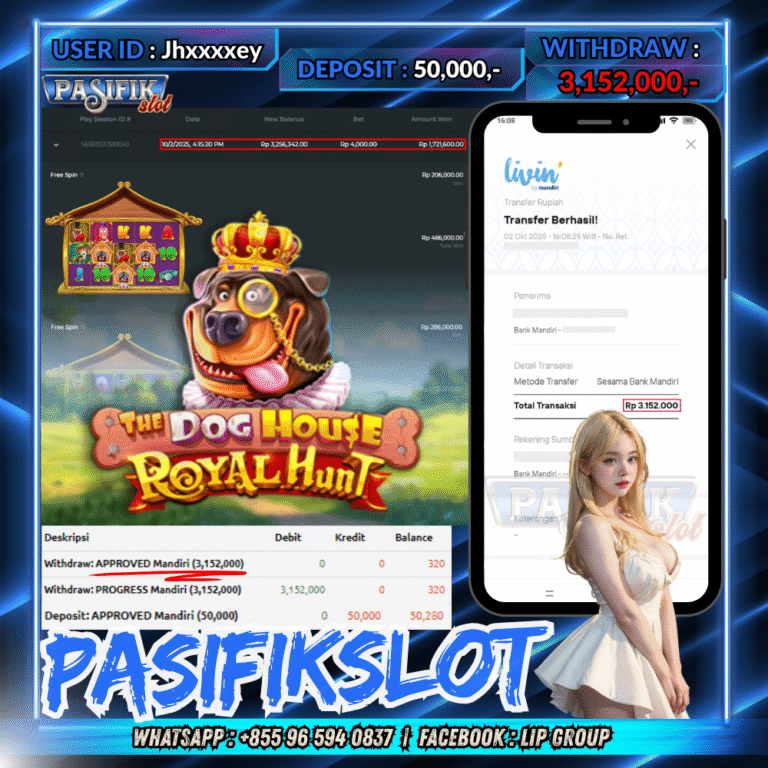 PASIFIKSLOT JACKPOT THE DOG HOUSE Rp.3,152,000,- LUNAS!