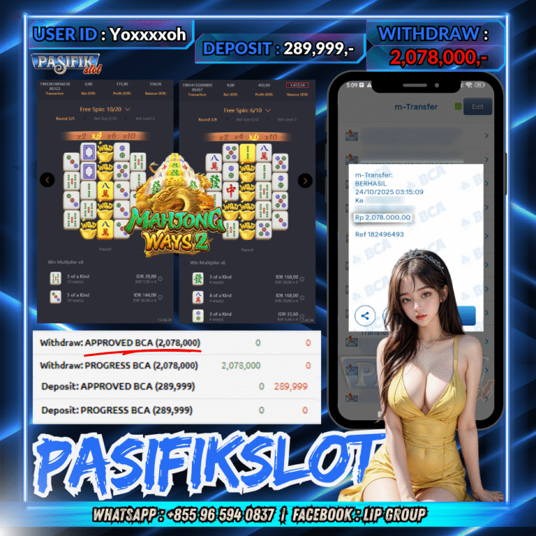 PASIFIKSLOT JACKPOT MAHJONG WAYS 2 Rp.2,078,000,- LUNAS!
