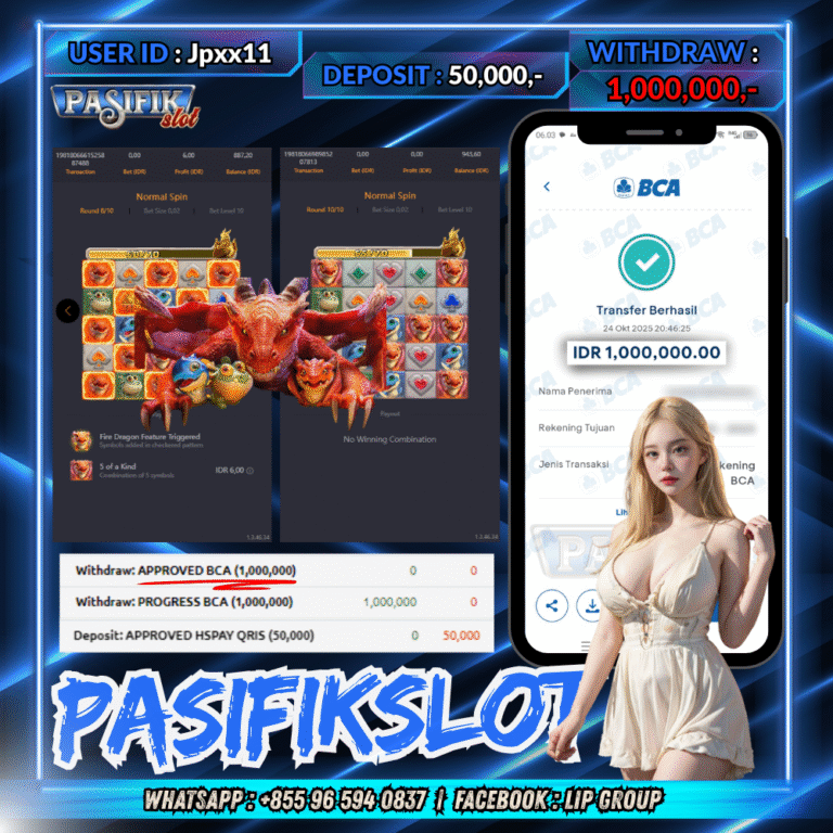 PASIFIKSLOT JACKPOT DRAGON HATCH  Rp.1,000,000,- LUNAS!