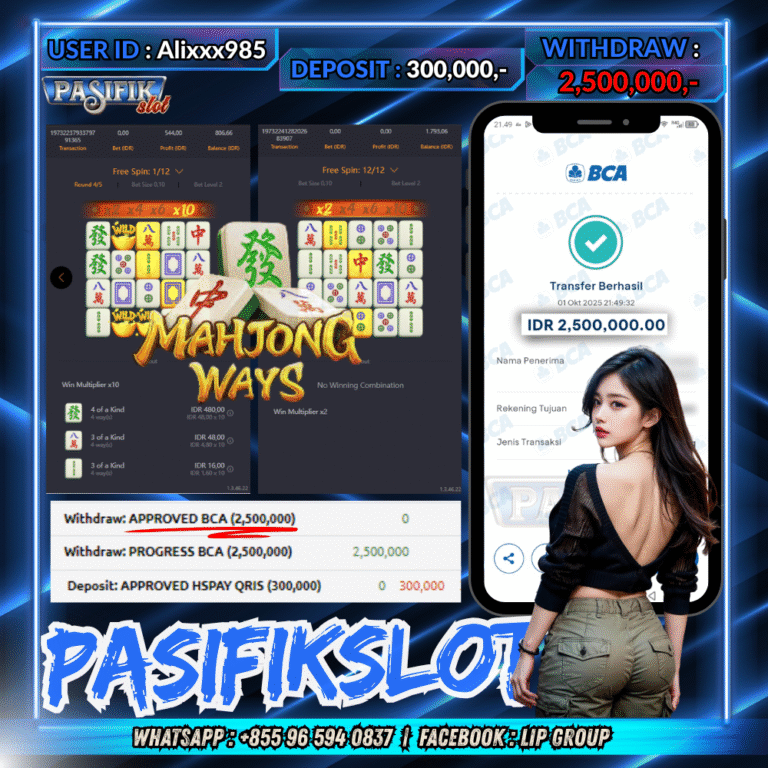 PASIFIKSLOT JACKPOT MAHJONG WAYS Rp.2,500,000,- LUNAS!