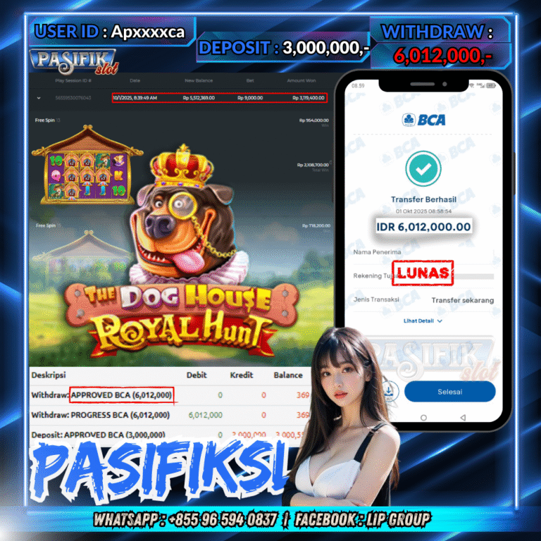 PASIFIKSLOT JACKPOT THE DOG HOUSE Rp.6,012,000,- LUNAS!