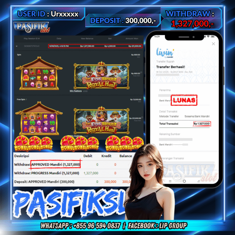 PASIFIKSLOT JACKPOT THE DOG HOUSE Rp.1,327,000,- LUNAS!