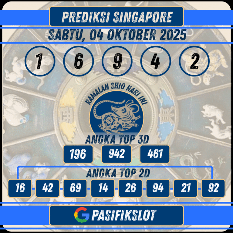 Prediksi Singaporepools 04 Oktober 2025