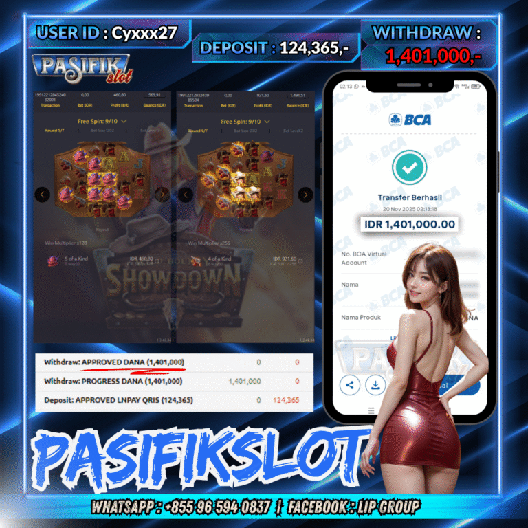 PASIFIKSLOT JACKPOT WILD BOUNTY SHOWDOWN Rp.1,401,000,- LUNAS!