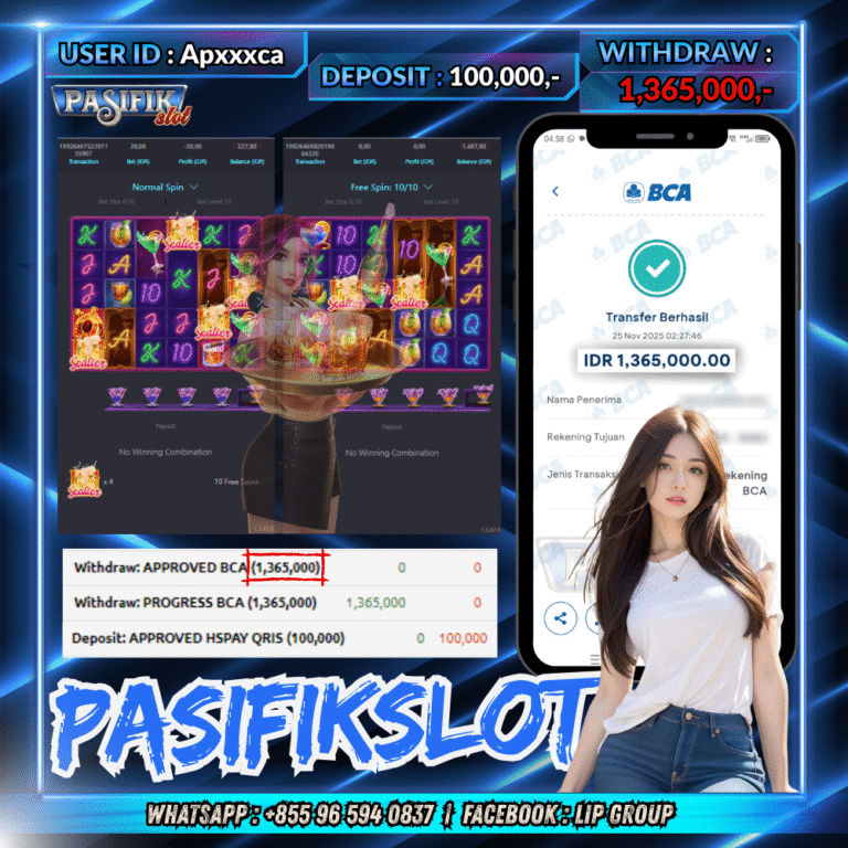 PASIFIKSLOT JACKPOT COCKTAIL NIGHTS Rp.1,365,000,- LUNAS!