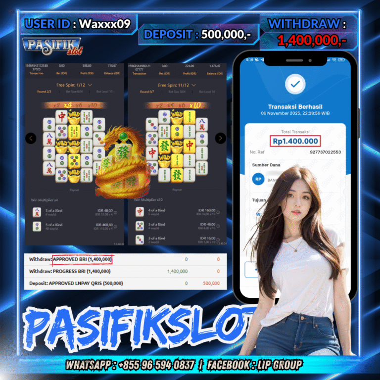PASIFIKSLOT JACKPOT MAHJONG WAYS 2 Rp.1,400,000,- LUNAS!