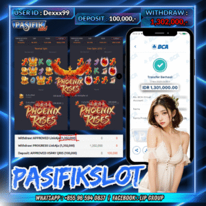 PASIFIKSLOT JACKPOT PHOENIX RISES Rp.1,302,000,- LUNAS!