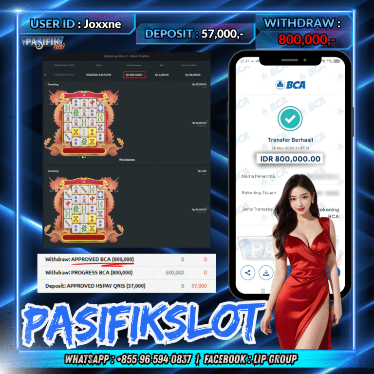 PASIFIKSLOT JACKPOT MAHJONG WINS 3 – BLACK SCATTER  Rp.800,000,- LUNAS!