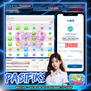 PASIFIKSLOT JACKPOT CANDY RUSH WILDS Rp.1,314,000,-LUNAS!