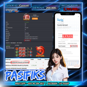 PASIFIKSLOT JACKPOT KOI GATE Rp.2,792,000,-LUNAS!