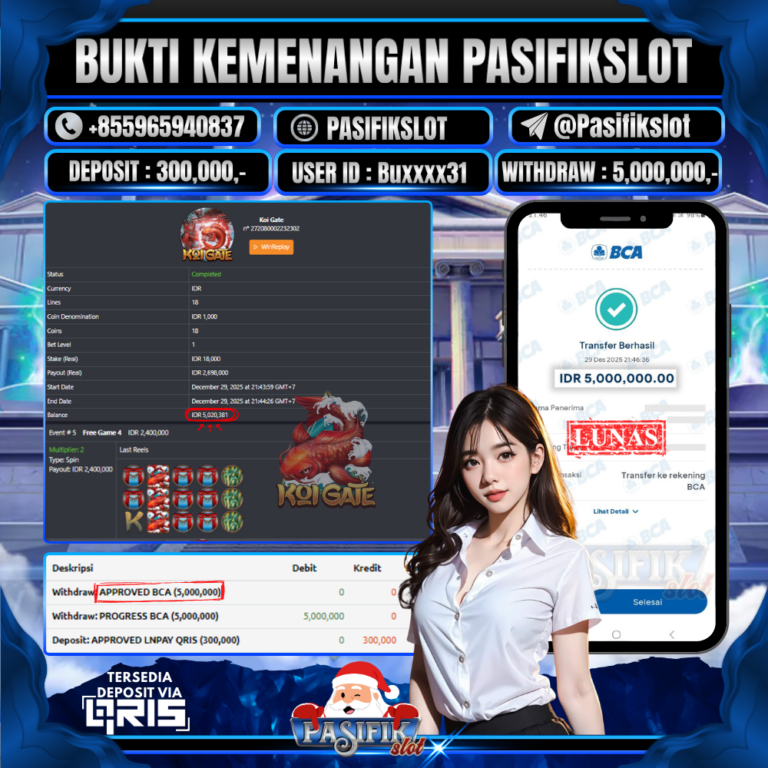 PASIFIKSLOT JACKPOT HABANERO  KOI GATE Rp.5,000,000,- LUNAS!