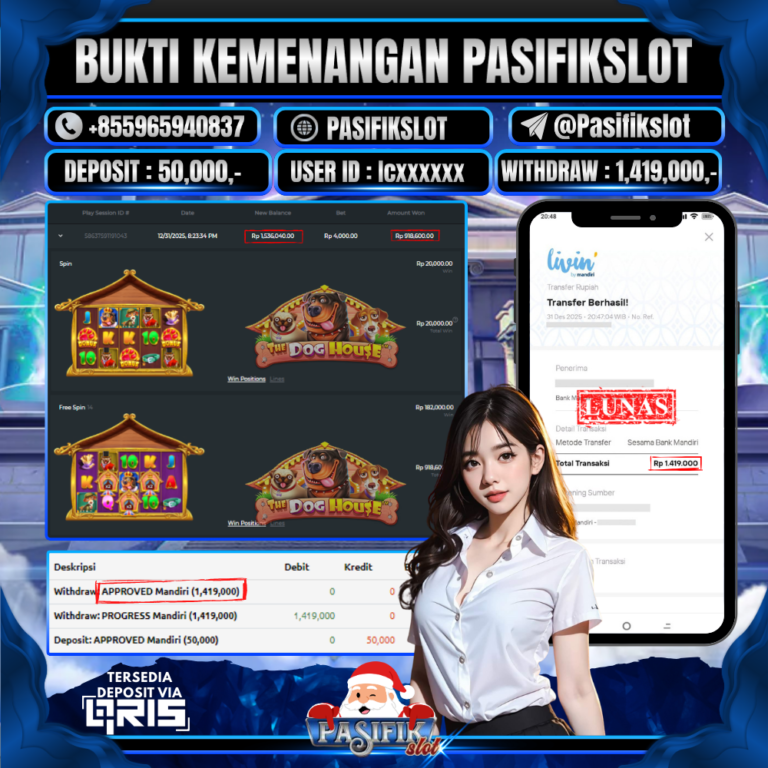 PASIFIKSLOT JACKPOT THE DOG HOUSE ROYAL HUNT Rp.1,419,000,- LUNAS!