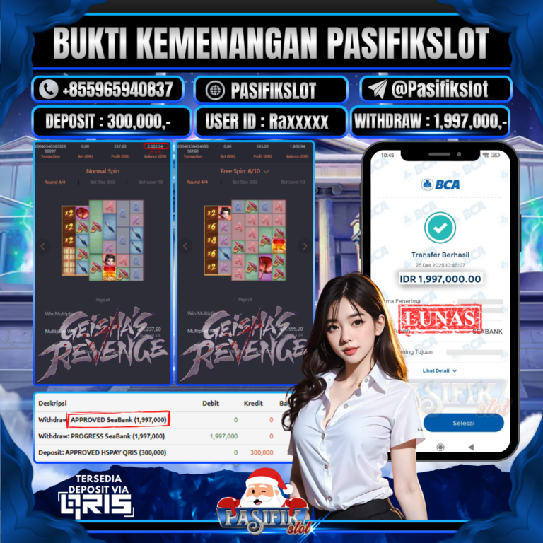 PASIFIKSLOT JACKPOT GEISHA’S REVENGE Rp.1,997,000,- LUNAS!