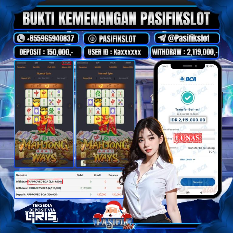 PASIFIKSLOT JACKPOT MAHJONG WAYS Rp.2,119,000,- LUNAS!