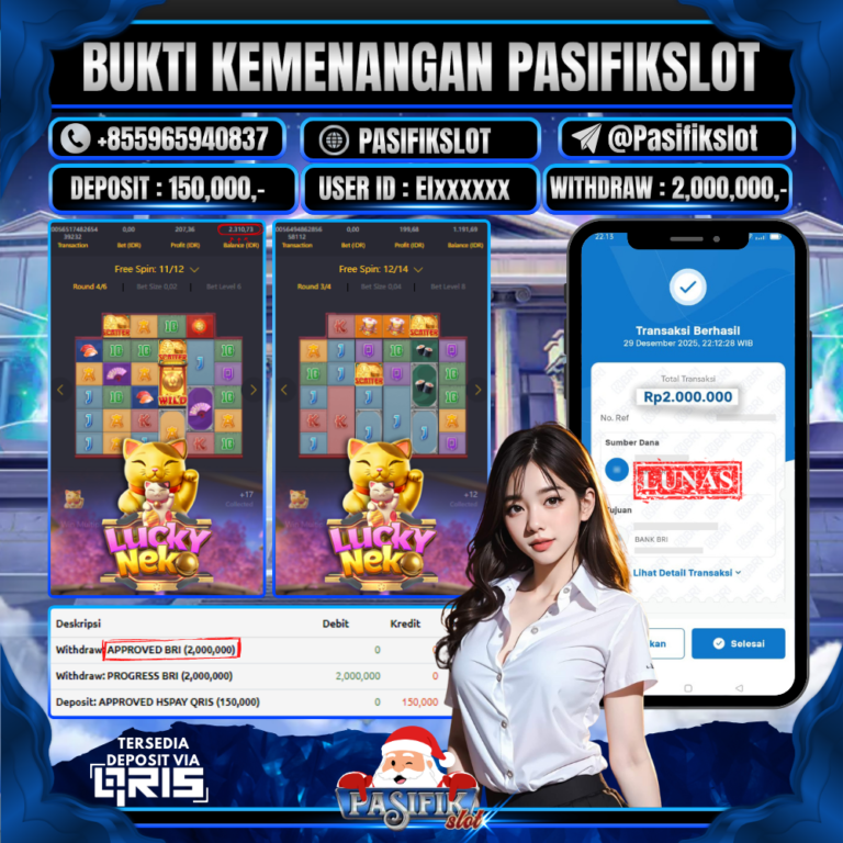 PASIFIKSLOT JACKPOT PG SOFT  LUCKY NEKO Rp.2,000,000,- LUNAS!