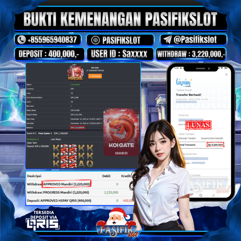 PASIFIKSLOT JACKPOT HABANERO KOI GATE Rp.3,220,000,-LUNAS!