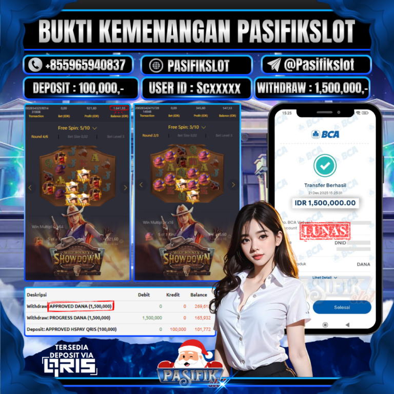 PASIFIKSLOT JACKPOT WILD BOUNTY SHOWDOWN Rp.1,500,000,-LUNAS!