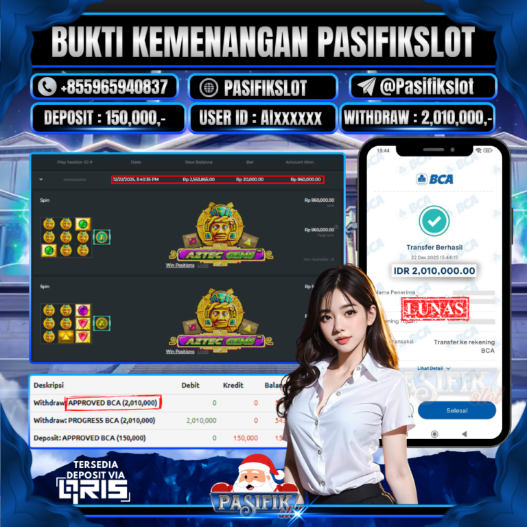 PASIFIKSLOT JACKPOT AZTEC GEMS Rp.2,010,000,-LUNAS!