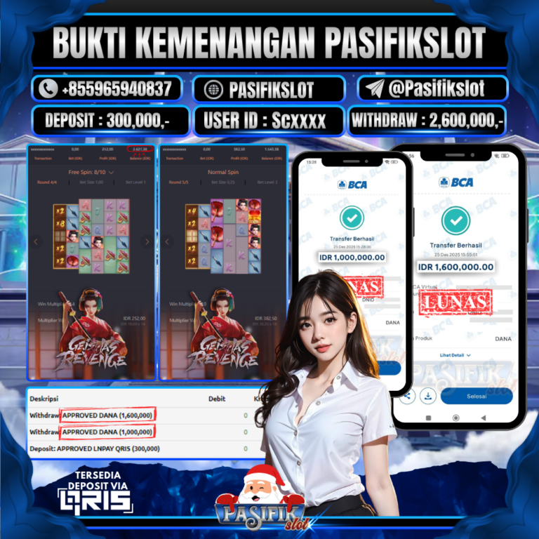 PASIFIKSLOT JACKPOT GEISHA’S REVENGE Rp.2,600,000,- LUNAS!
