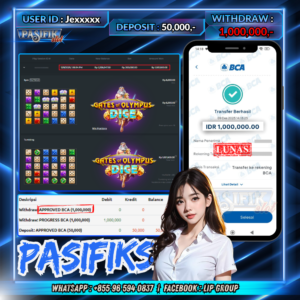 PASIFIKSLOT JACKPOT GATES OF OLYMPUS DICE Rp.1,000,000,-LUNAS!