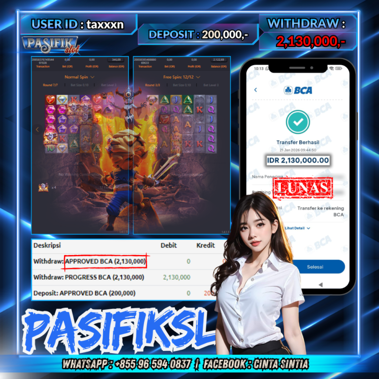 PASIFIKSLOT JACKPOT GEM SAVIOUR CONQUEST Rp.2,130,000,- LUNAS!!