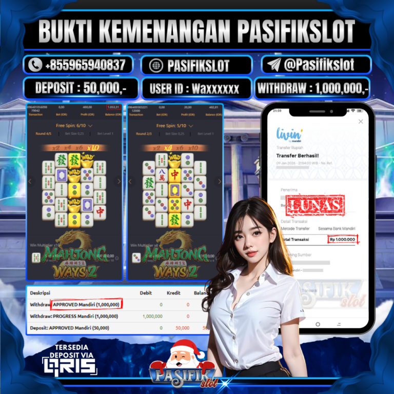 PASIFIKSLOT JACKPOT MAHJONG WAYS 2 Rp.1,000,000,- LUNAS!