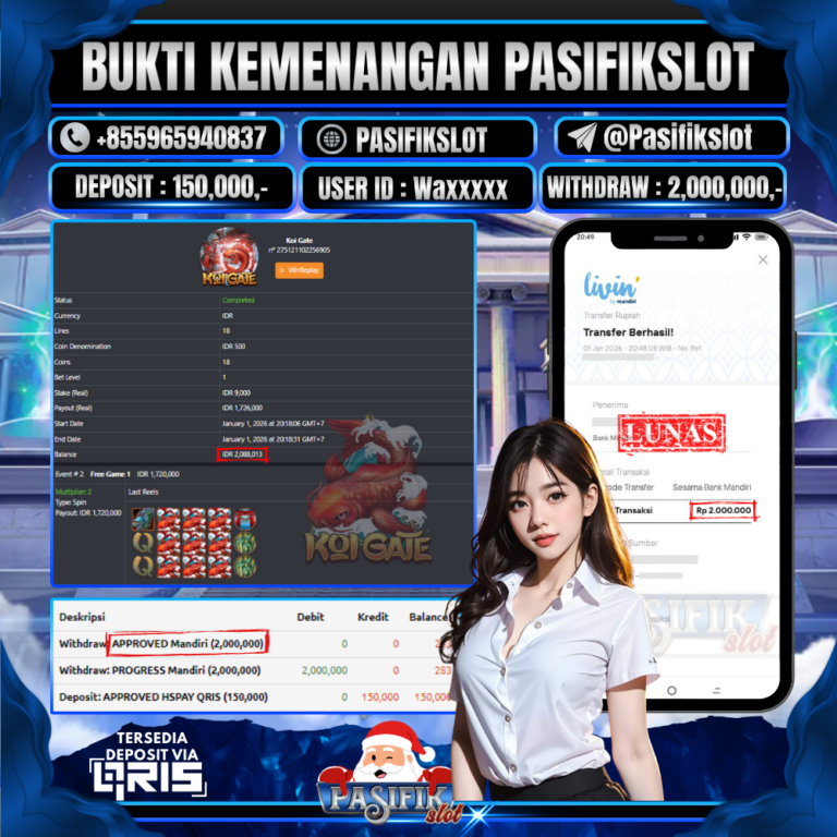 PASIFIKSLOT JACKPOT HABANERO KOI GATE Rp.2,000,000,- LUNAS!
