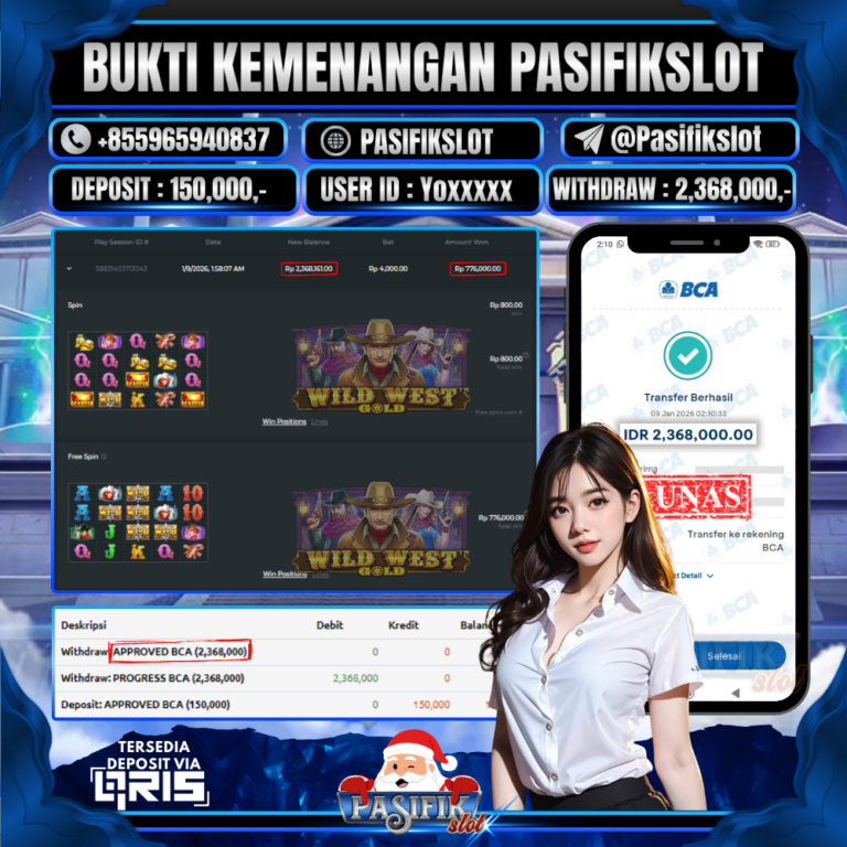 PASIFIKSLOT JACKPOT PRAGMATIC PLAY WILD WEST GOLD Rp.2,368,000,- LUNAS!