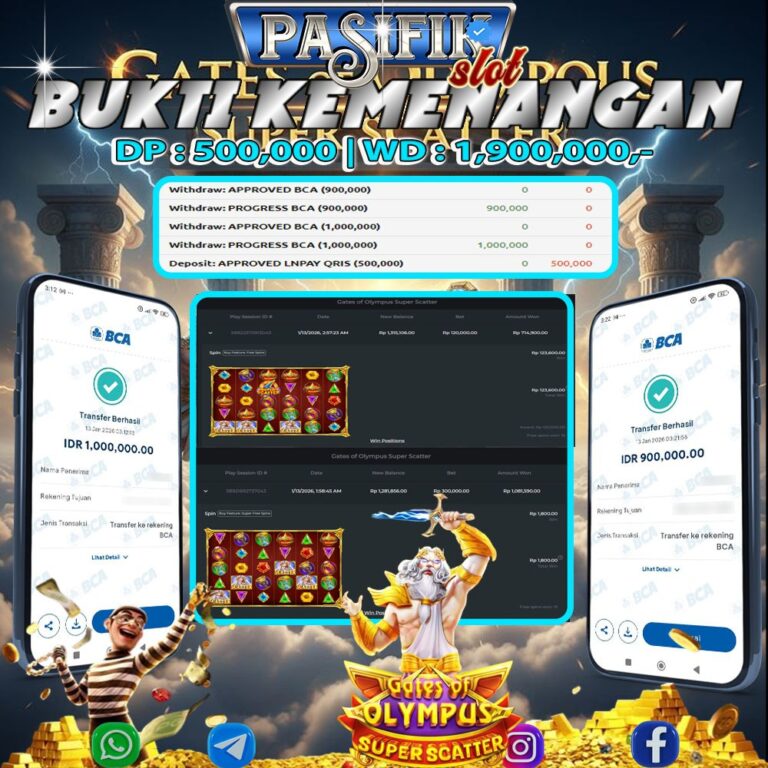 PASIFIKSLOT JACKPOT GATE OLYMPUS SUPER SCATTER Rp.1,900,000,- LUNAS!