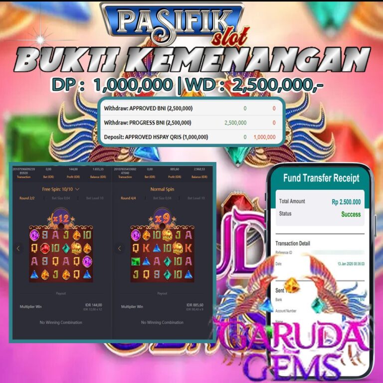 PASIFIKSLOT JACKPOT GARUDA GEMS Rp.2,500,000,- LUNAS!