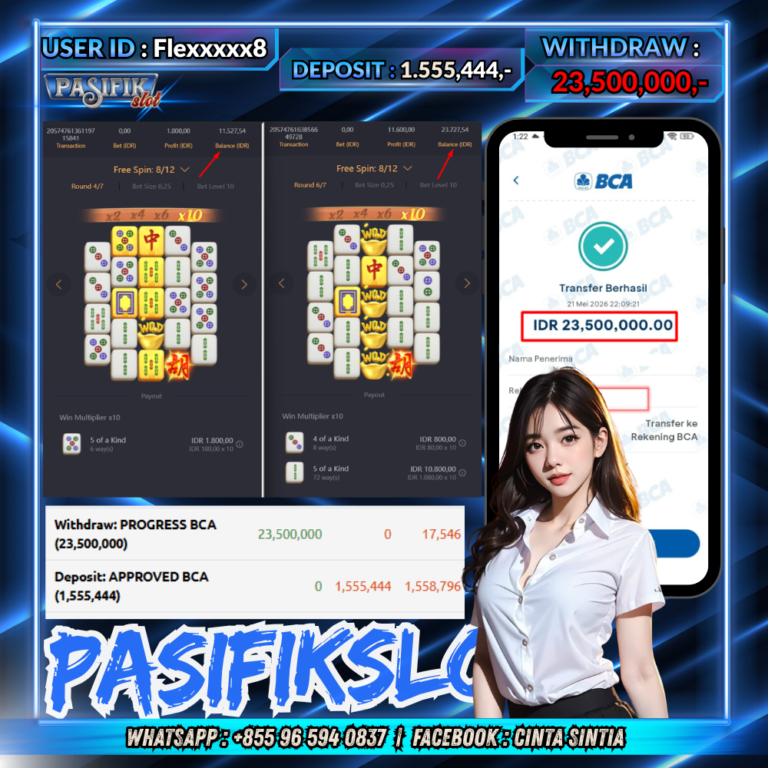 PASIFIKSLOT JACKPOT PG SOFT MAHJONG WAYS 2  Rp.23,500,000,- LUNAS!!